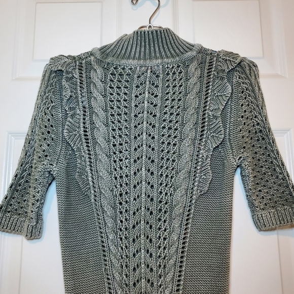 WHBM Ruffle Neck Cotton Sweater Sz XS - Picture 7 of 10